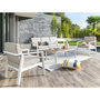 Voir la diapositive 1 : HESPERIDE Salon de jardin en alu Pavane 5 places blanc - Hespéride