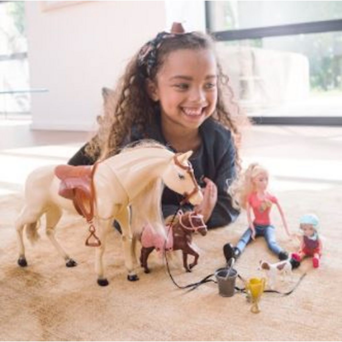 One Two Fun Set cheval et poupée mannequin + accessoires