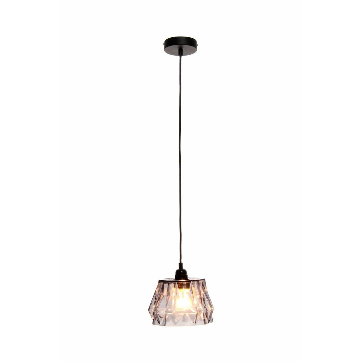 Paris Prix Lampe Suspension en Verre  Aurea  19cm Gris