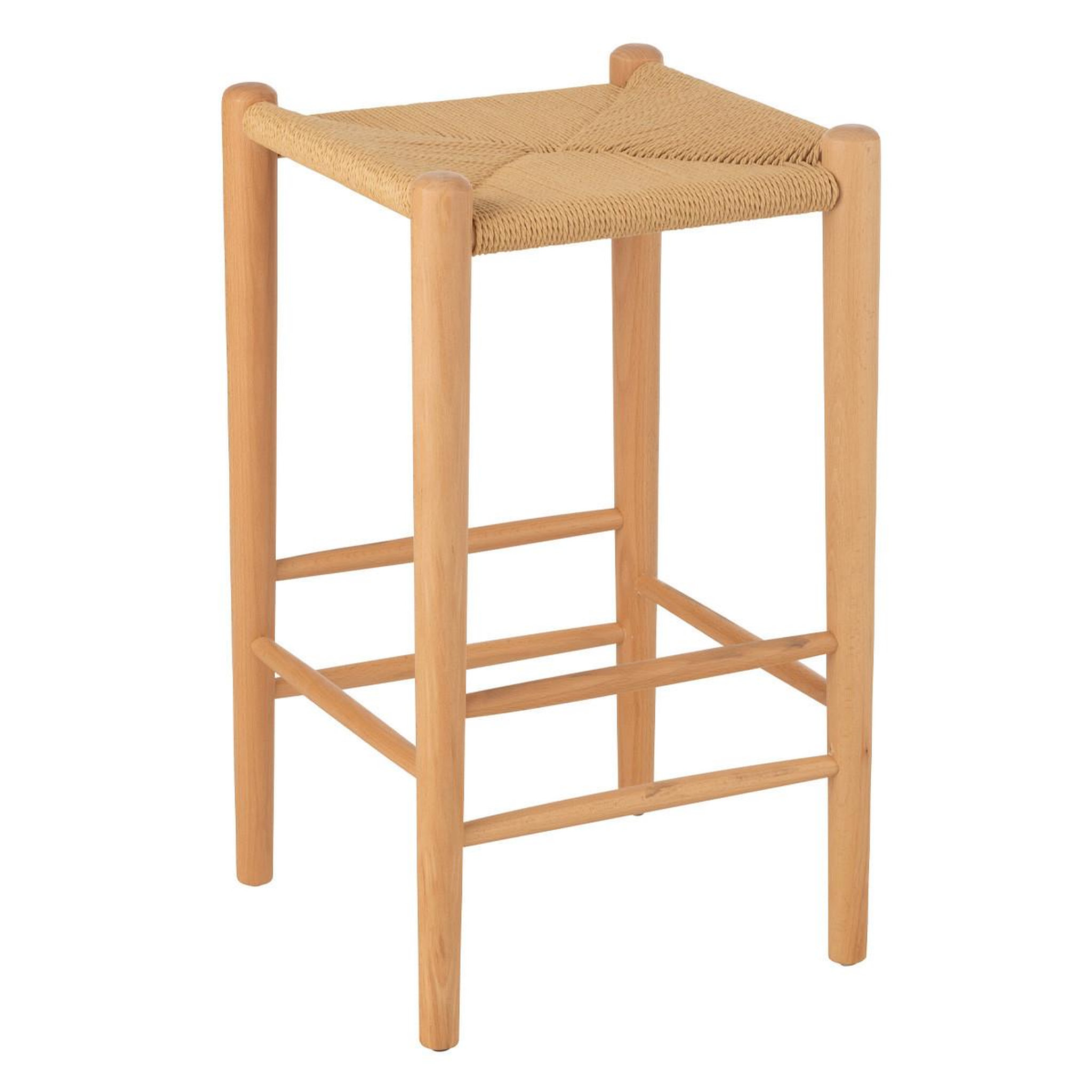 J-LINE Tabouret de bar en bois  orient  66cm naturel