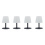 Voir la diapositive 1 : Lumisky Lot de 4 Lampe de table sans fil LED STANDY MINI Gris Acier H25CM