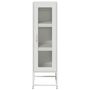 Voir la diapositive 5 : VIDAXL Buffet haut blanc 36x39x123 cm acier lamine a froid