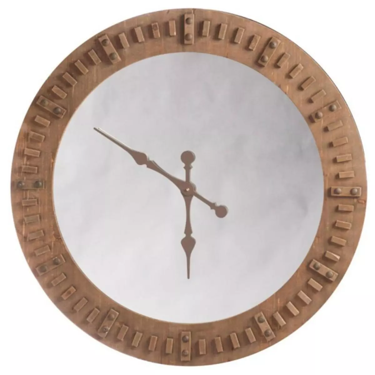 Paris Prix Horloge Miroir en Bois  Chronos  119cm Naturel