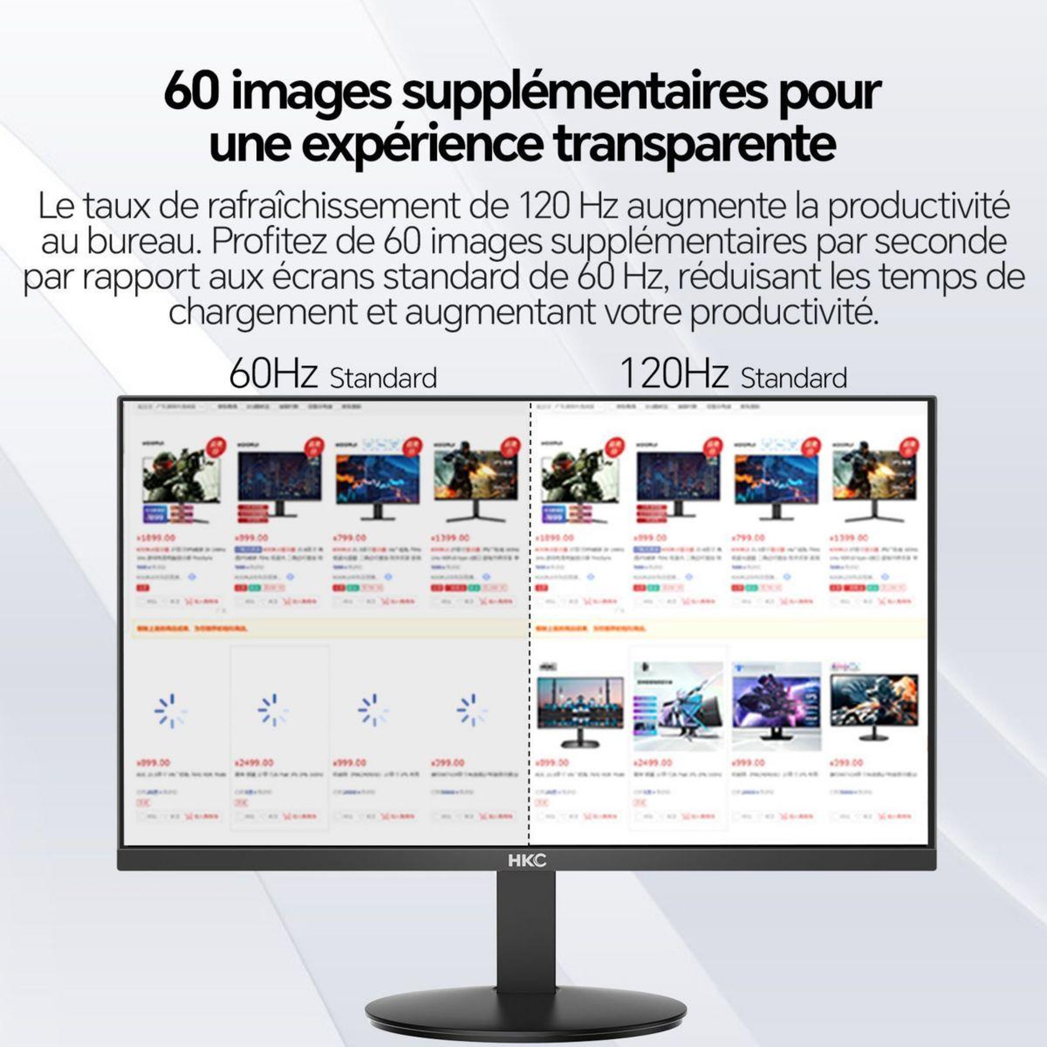 Voir la diapositive 3 : HKC Ecran pc v2218m 21  va full hd 120 hz