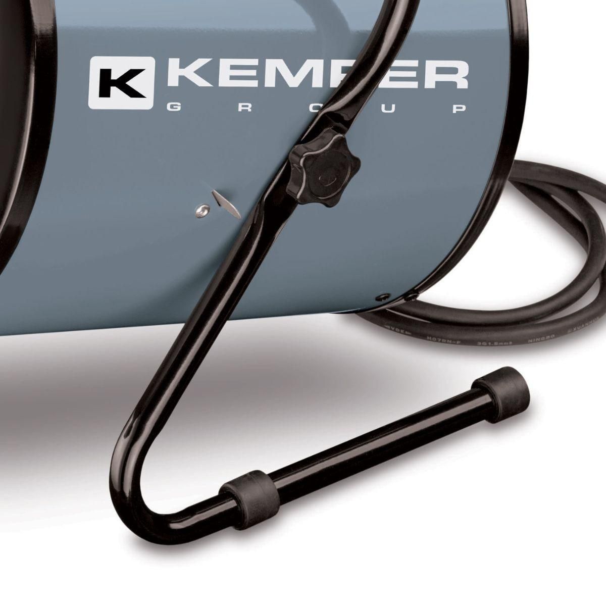 Kemper Générateur Air Chaud Electrique Portable 3000W - Chauffage Soufflant Chantier Ventilation Thermostat Atelier Garage Kemper