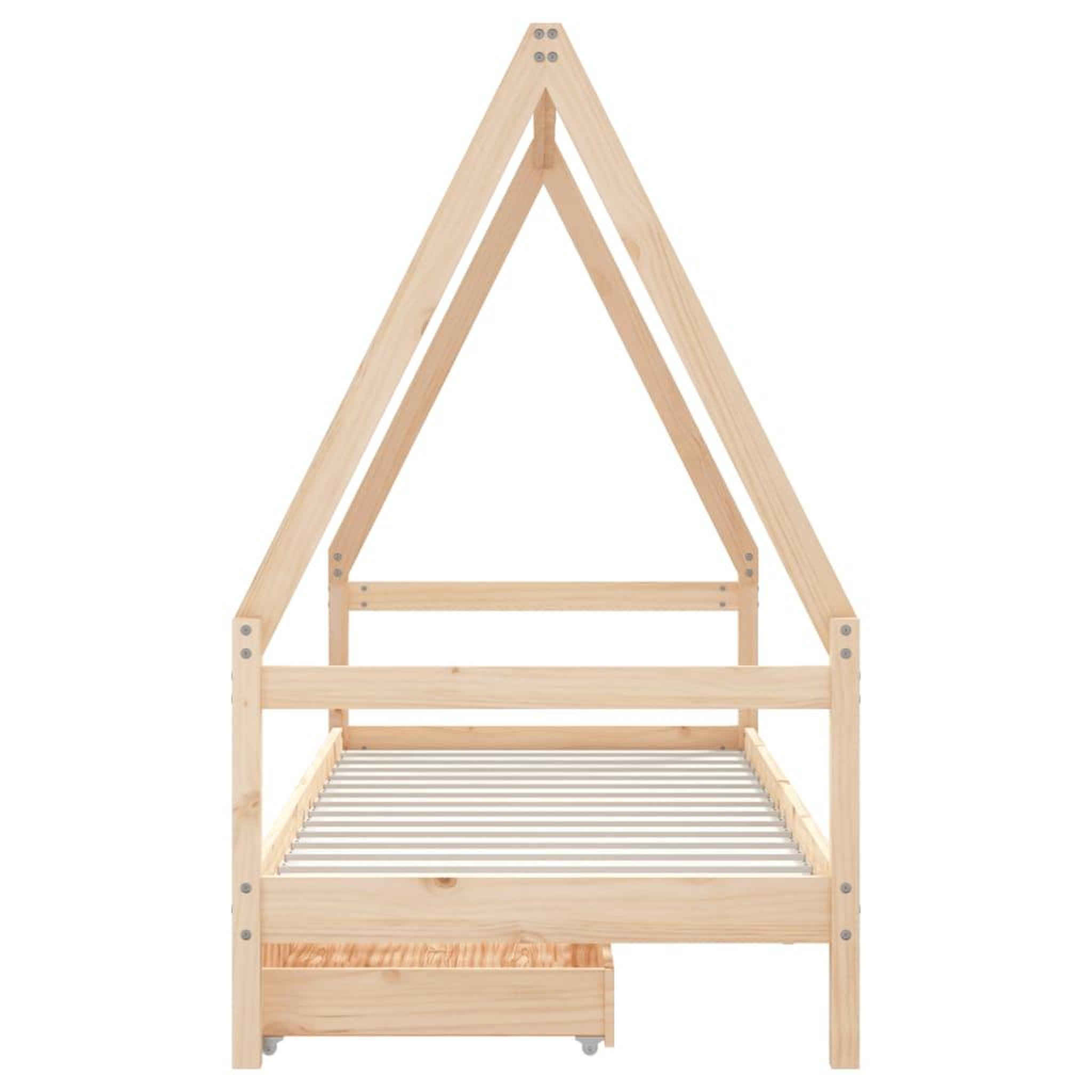 Voir la diapositive 5 : VIDAXL Cadre de lit pour enfants gris 80x200 cm bois de pin massif