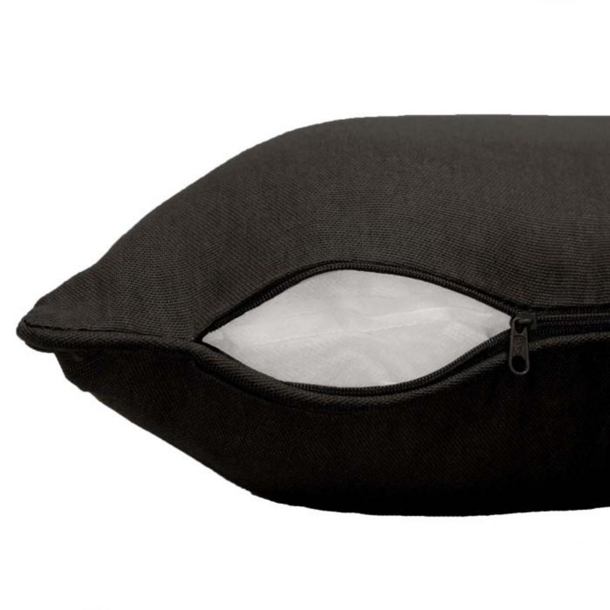 Paris Prix Housse de Coussin  Panama  40x40cm Noir