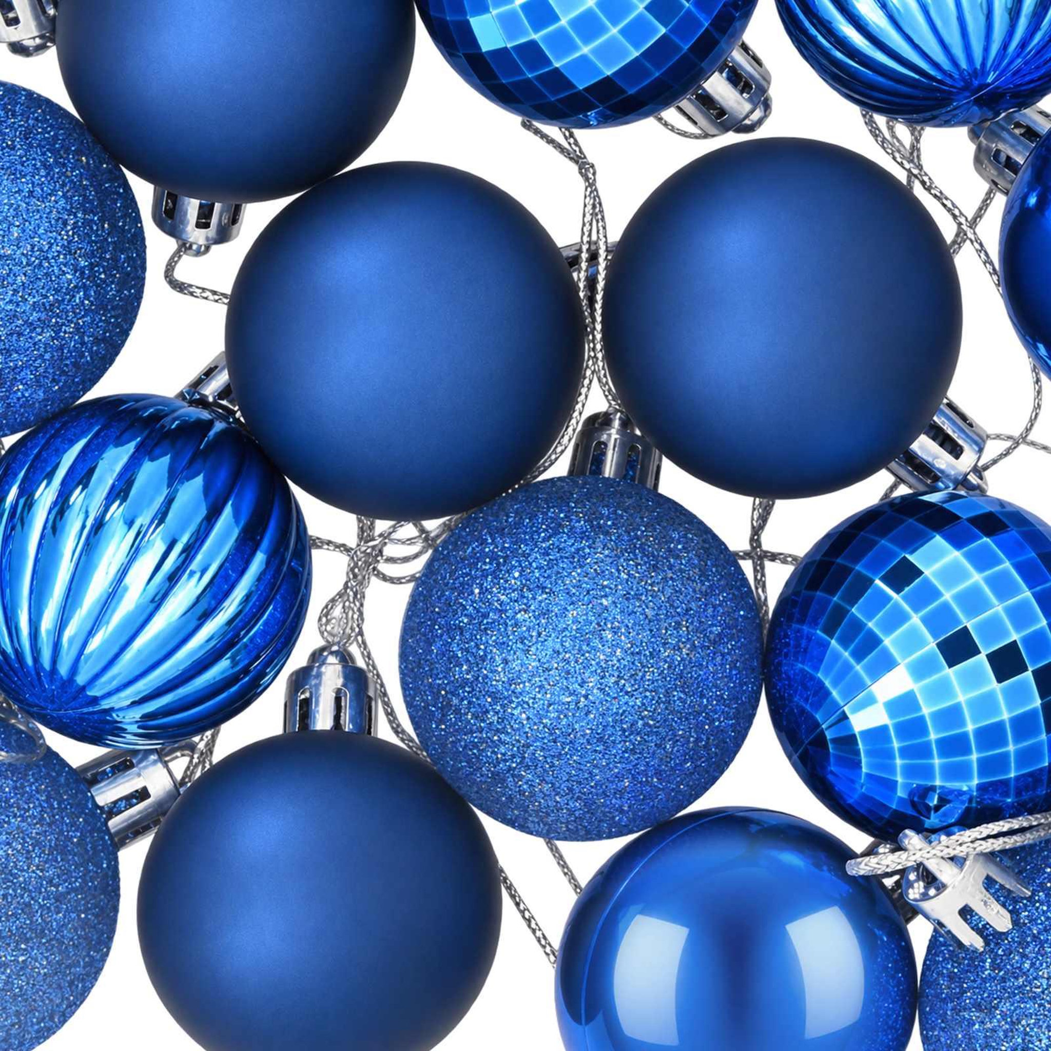 Voir la diapositive 6 : VIDAXL Ensemble de boules de Noël 100 pc Bleu 4 cm Polystyrene