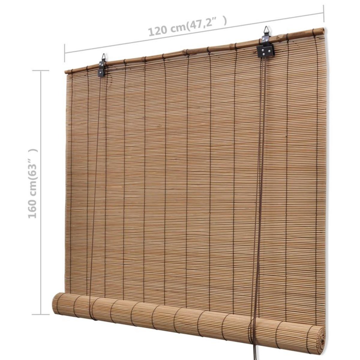 VIDAXL Store roulant Bambou Marron 120x160 cm