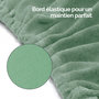 Voir la diapositive 4 : VIVEZEN Drap housse de protection en éponge pour coussin demi-rond 66 cm x 22 cm x 12 cm de table de massage - Vert pastel