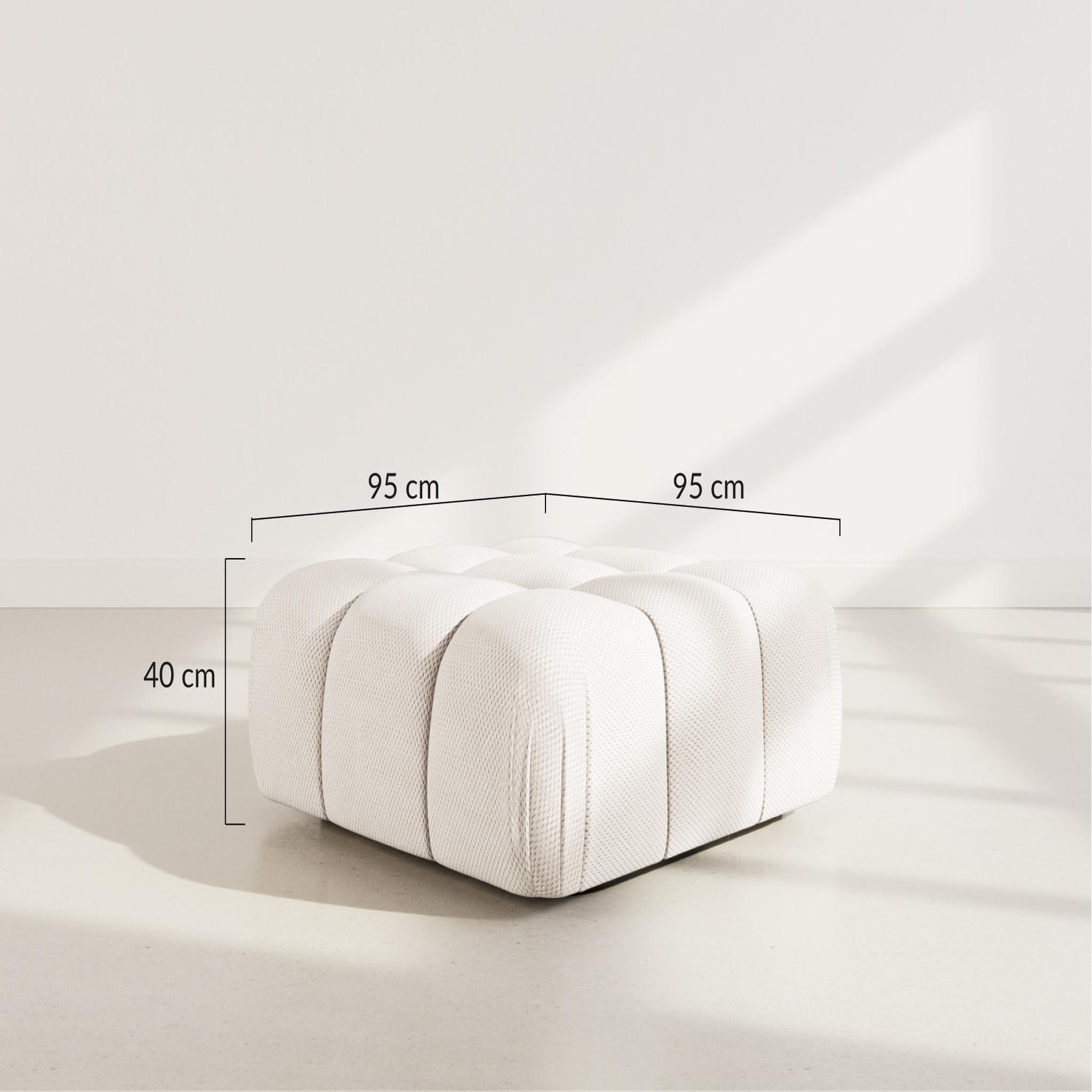 Voir la diapositive 6 : LISA DESIGN Ruby - pouf en velours texturé
