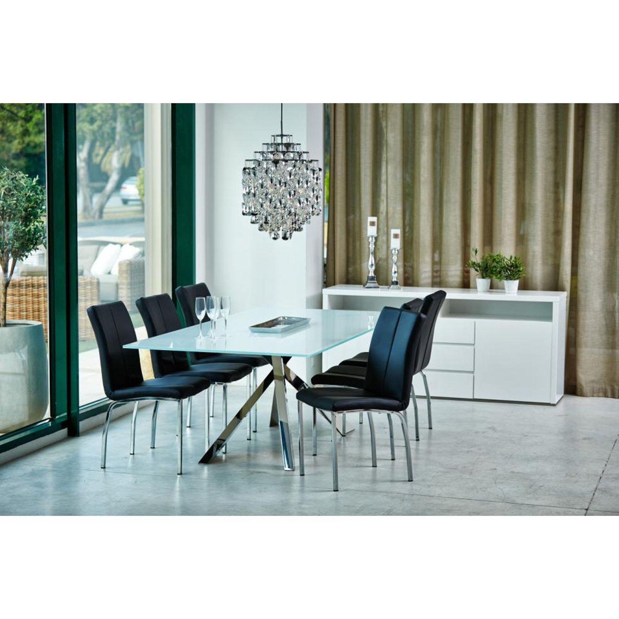 Voir la diapositive 3 : TOILINUX Lot de 4 chaises de salle à manger joya - noir
