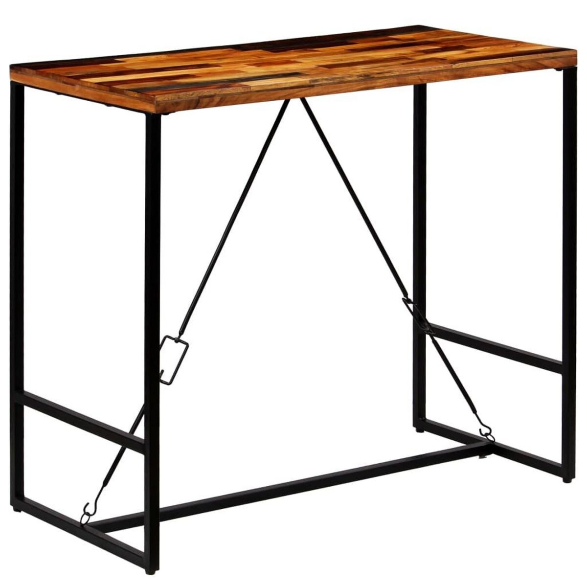 VIDAXL Table de bar Bois de recuperation massif 120x60x106 cm