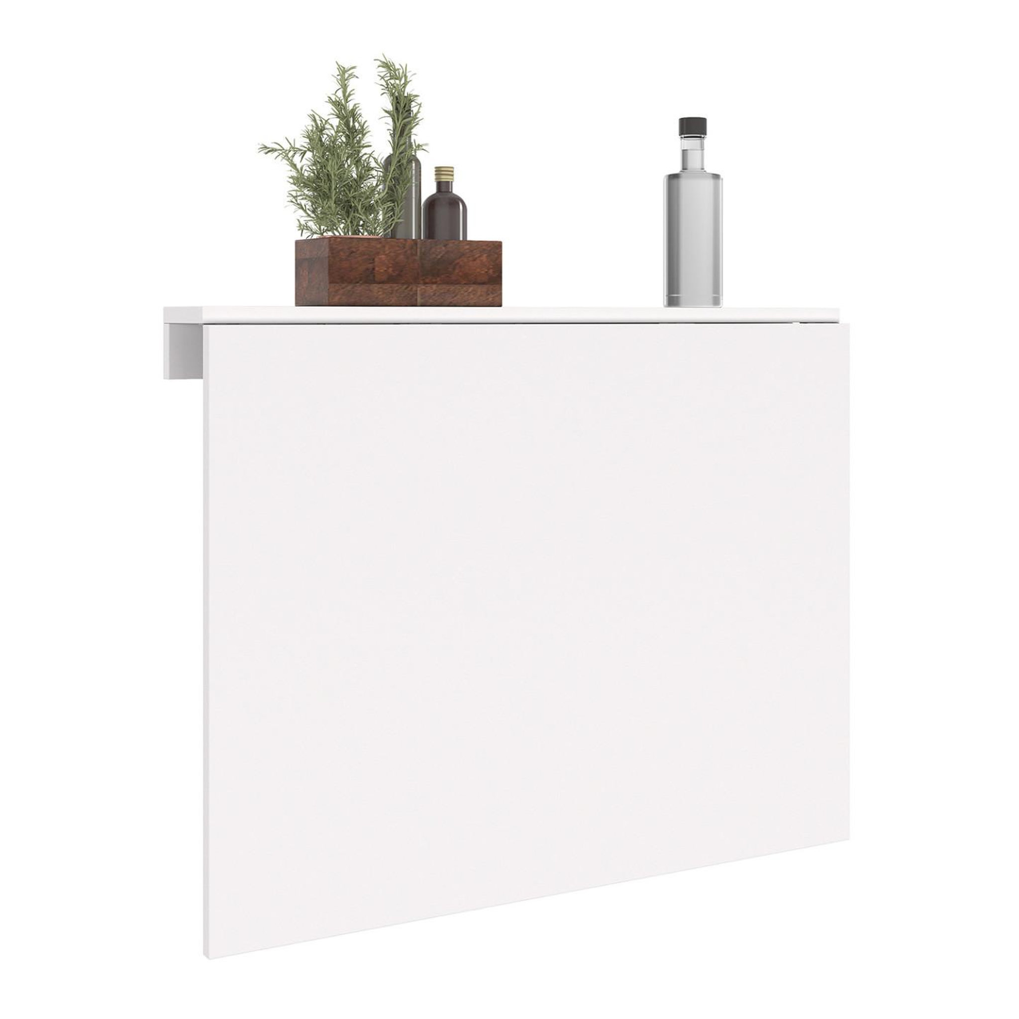Voir la diapositive 5 : ID MARKET Table murale express rabattable 2 personnes blanc l. 70 cm