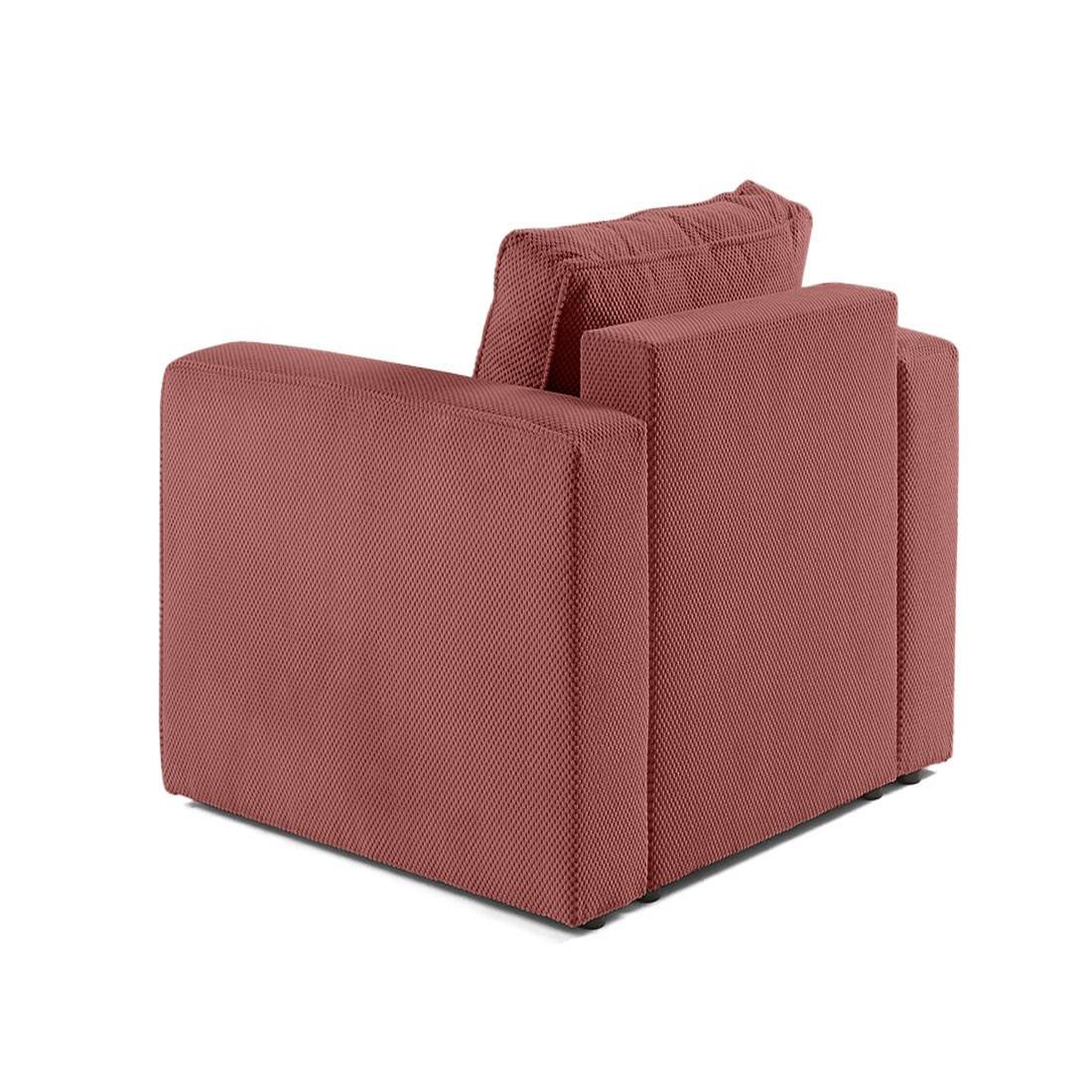 Voir la diapositive 3 : BEST MOBILIER Topaze - fauteuil - en velours texturé