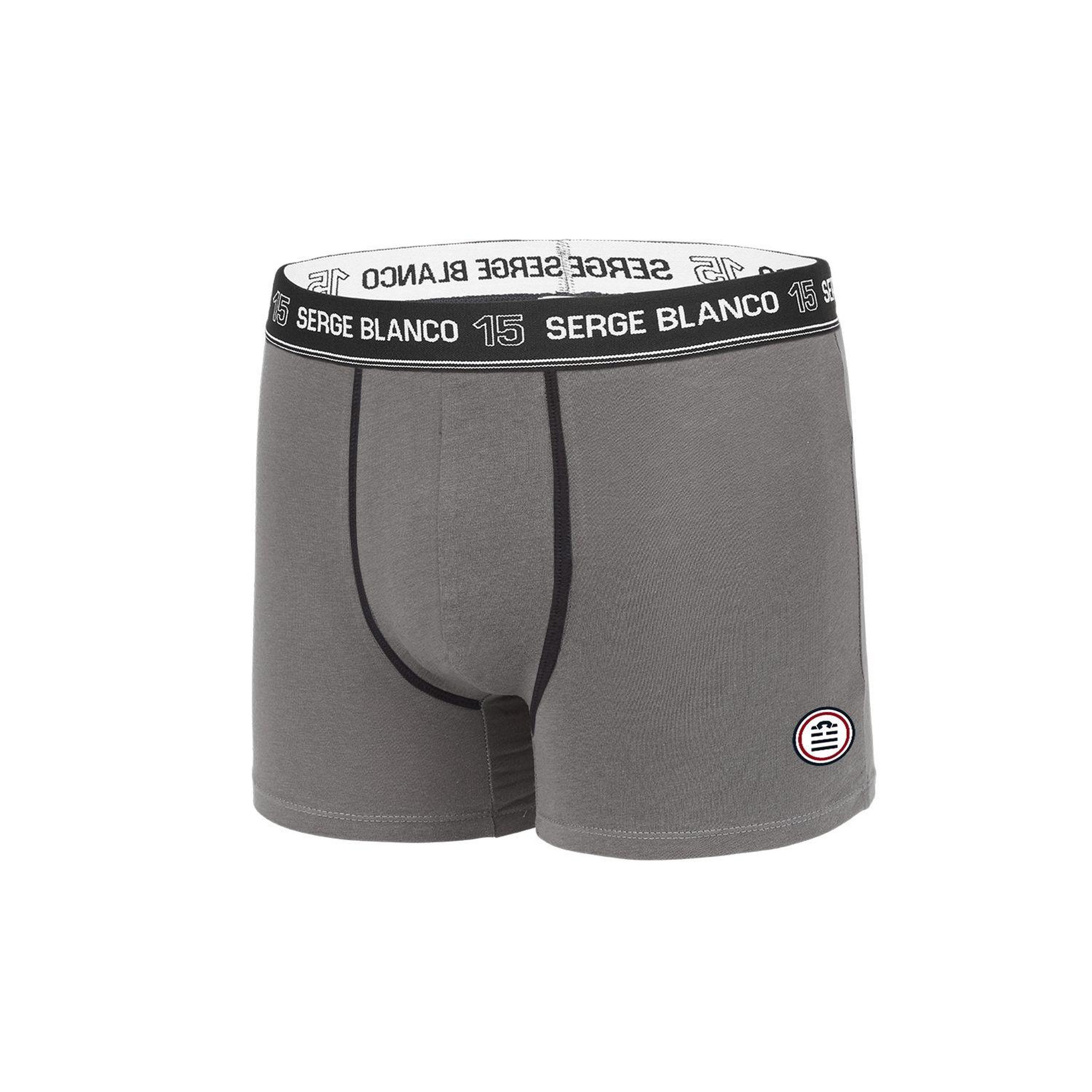 Voir la diapositive 4 : SERGE BLANCO Lot de 4 boxers coton homme colored class'