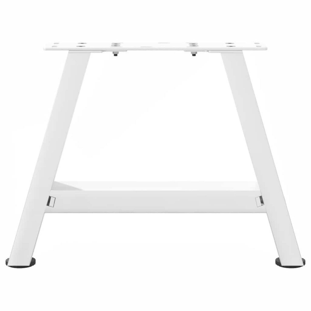 VIDAXL Pieds de table basse forme de A 2 pcs blanc 50x(30-31) cm acier