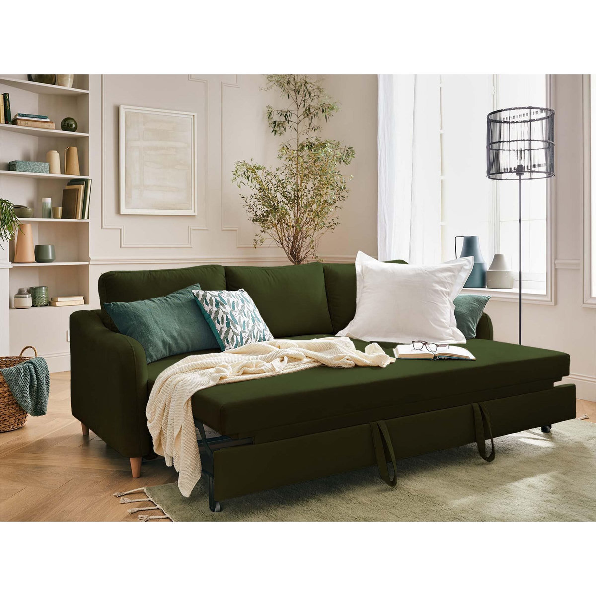 LISA DESIGN Will - canapé 3 places - convertible - en tissu