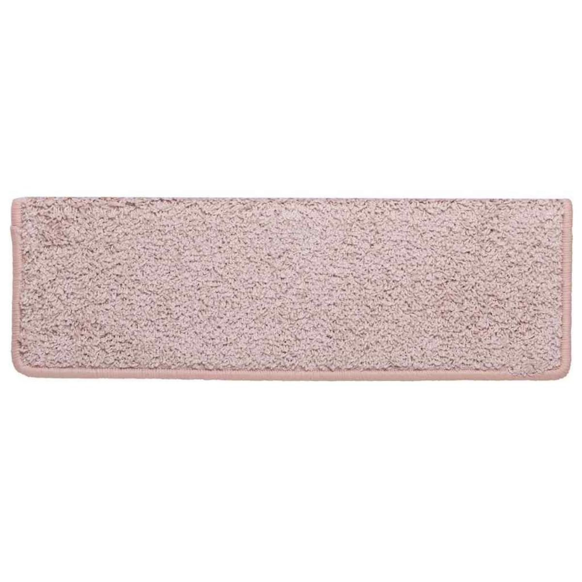 VIDAXL Tapis d'escalier 30 pcs 65x21x4 cm blanc et rose