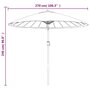 Voir la diapositive 6 : VIDAXL Parasol d'exterieur et mat avec aluminium 270 cm terre cuite