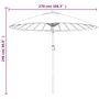 Voir la diapositive 6 : VIDAXL Parasol d'exterieur et mat avec aluminium 270 cm terre cuite