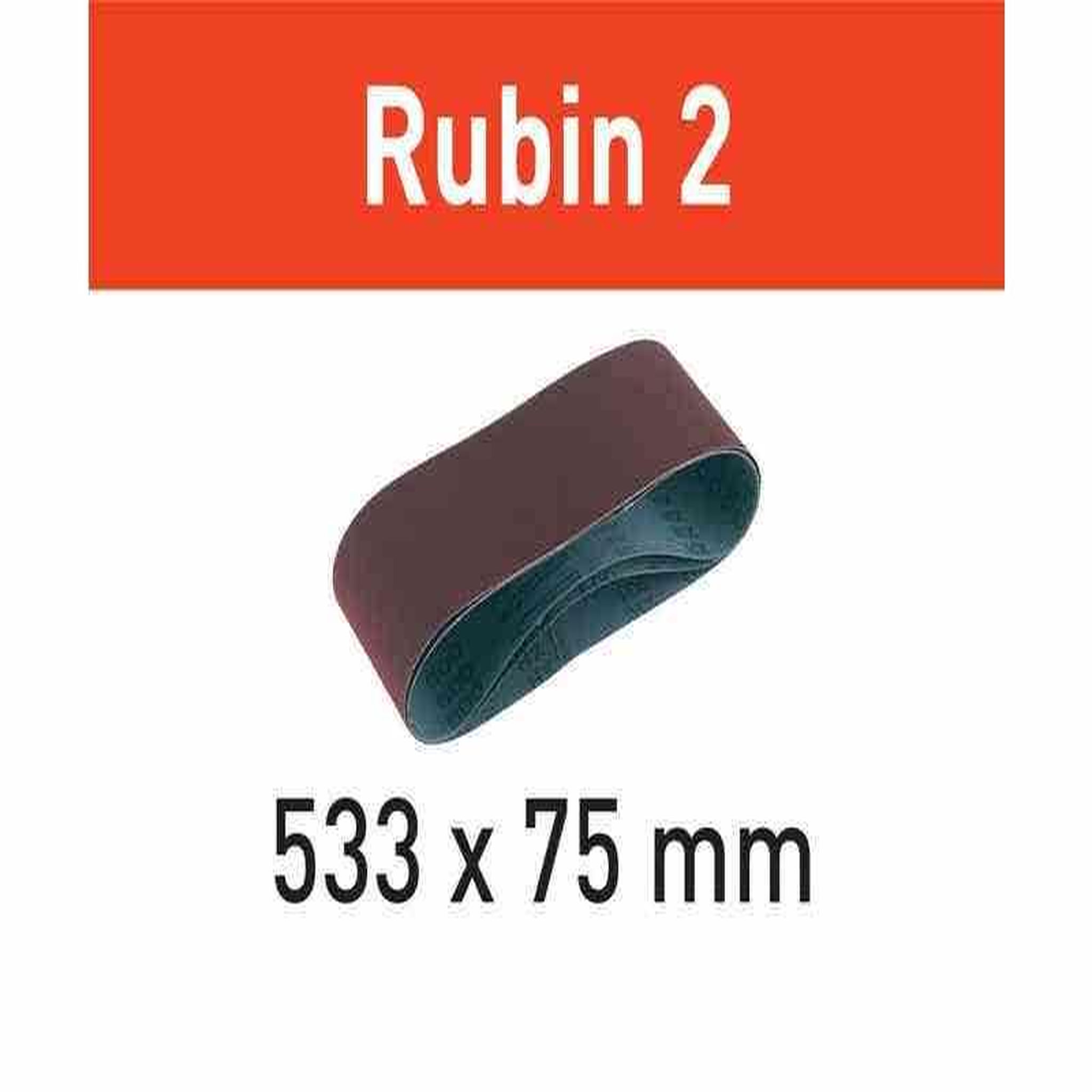 FESTOOL Bande abrasive l533x 75-p100 ru2/10 rubin 2