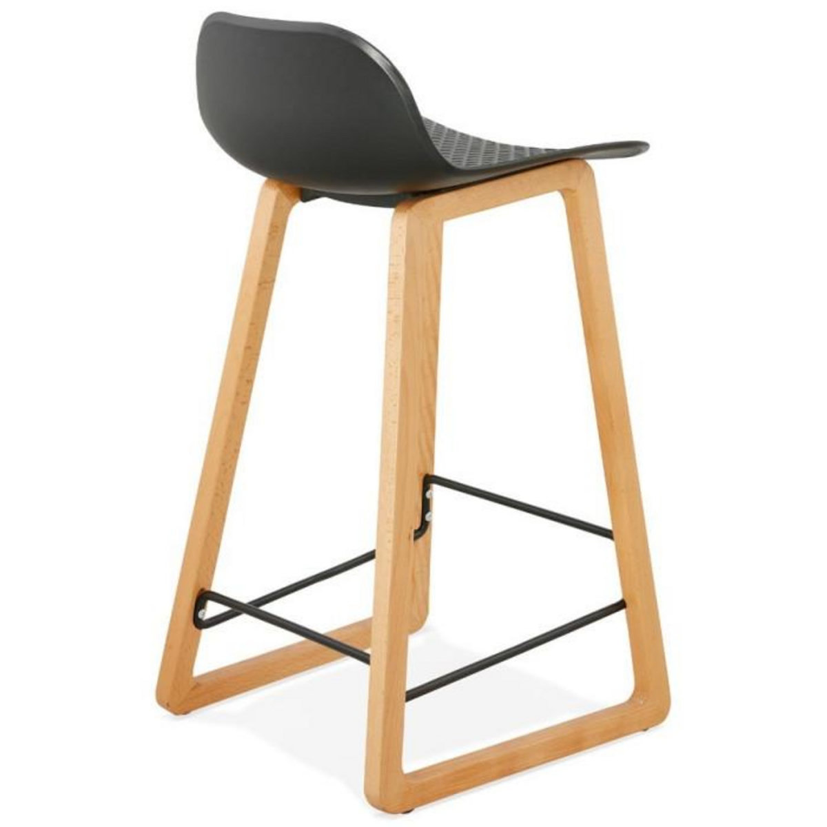 Paris Prix Tabouret de Bar Design  Toki  87cm Noir & Naturel