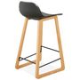 Voir la diapositive 4 : Paris Prix Tabouret de Bar Design  Toki  87cm Noir & Naturel