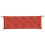 Voir la diapositive 4 : VIDAXL Coussin de banc de jardin rouge melange 150x50x7 cm tissu