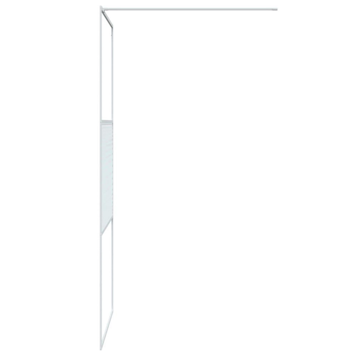 VIDAXL Paroi de douche Blanc 90x195 cm Verre ESG transparent