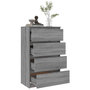 Voir la diapositive 4 : VIDAXL Buffet Sonoma gris 60x35x98,5 cm Bois d'ingenierie