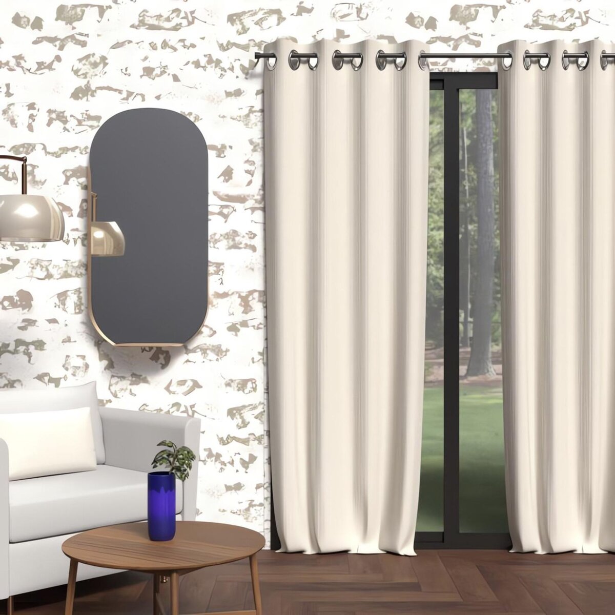 SOLEIL D'OCRE Rideau à oeillets isolant BOHEME, par Soleil d'Ocre