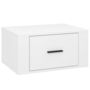 Voir la diapositive 2 : VIDAXL Table de chevet murale Blanc brillant 50x36x25 cm