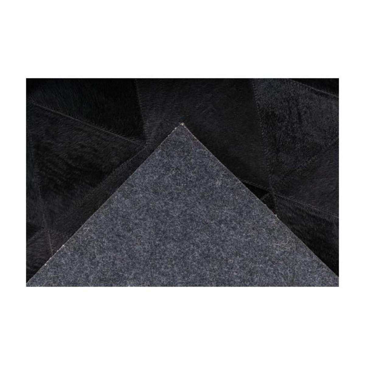 Paris Prix Tapis Fait Main en Cuir  Lavin VI  Noir