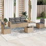 Voir la diapositive 1 : VIDAXL Salon de jardin avec coussins 6 pcs beige resine tressee