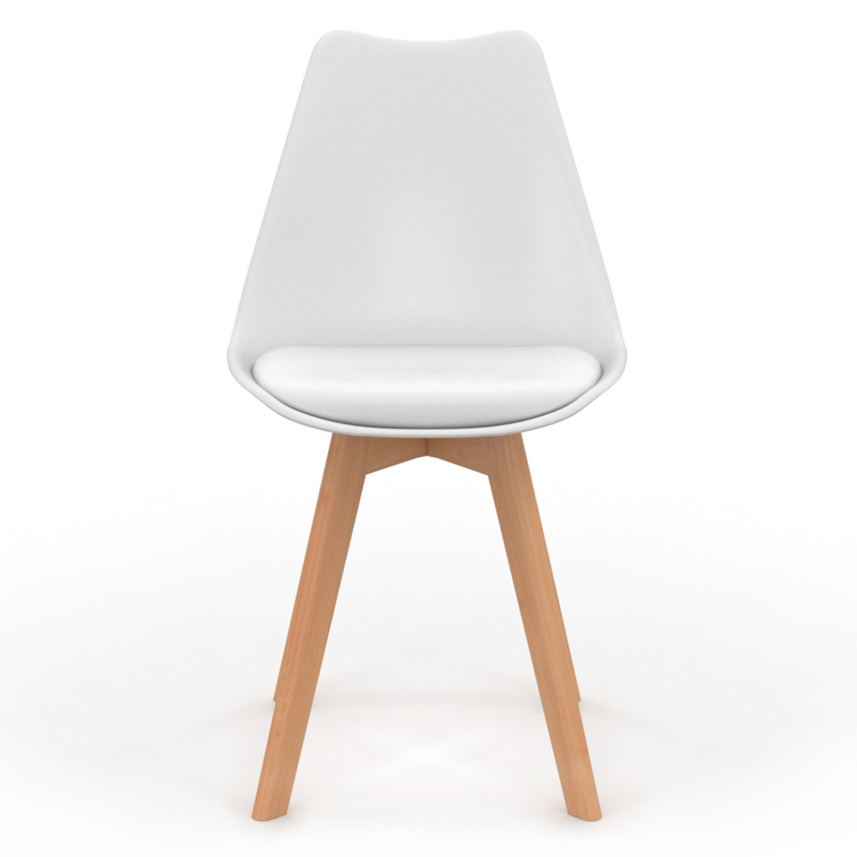 ID MARKET Lot de 6 chaises scandinaves SARA mix color pastel rose x2, gris clair x2 et blanc x2