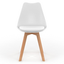 Voir la diapositive 3 : ID MARKET Lot de 6 chaises scandinaves SARA mix color pastel rose x2, gris clair x2 et blanc x2