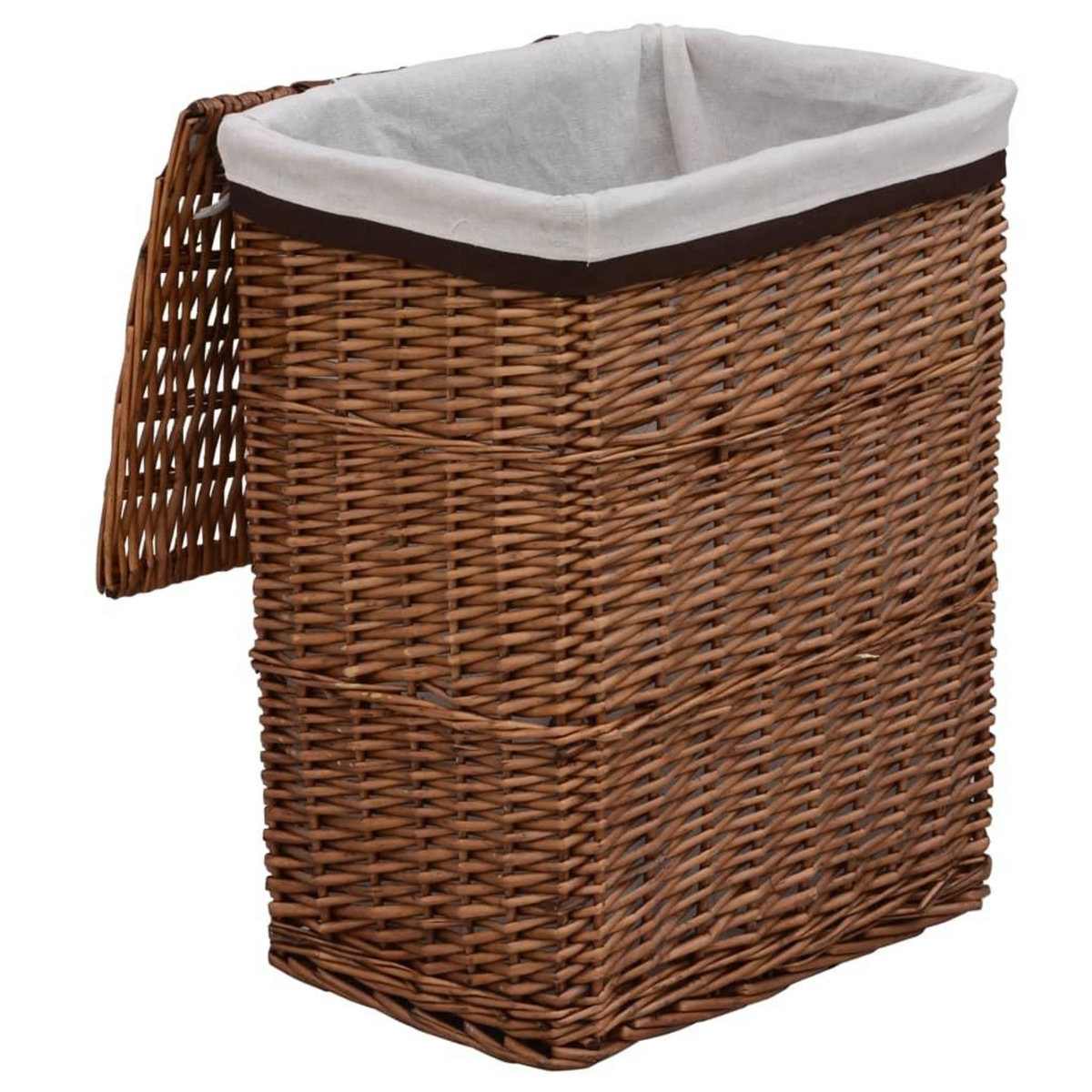 VIDAXL Panier a linge Marron Saule