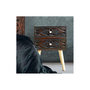 Voir la diapositive 4 : Paris Prix Table de Chevet 2 Tiroirs  Tomina  42cm Marron