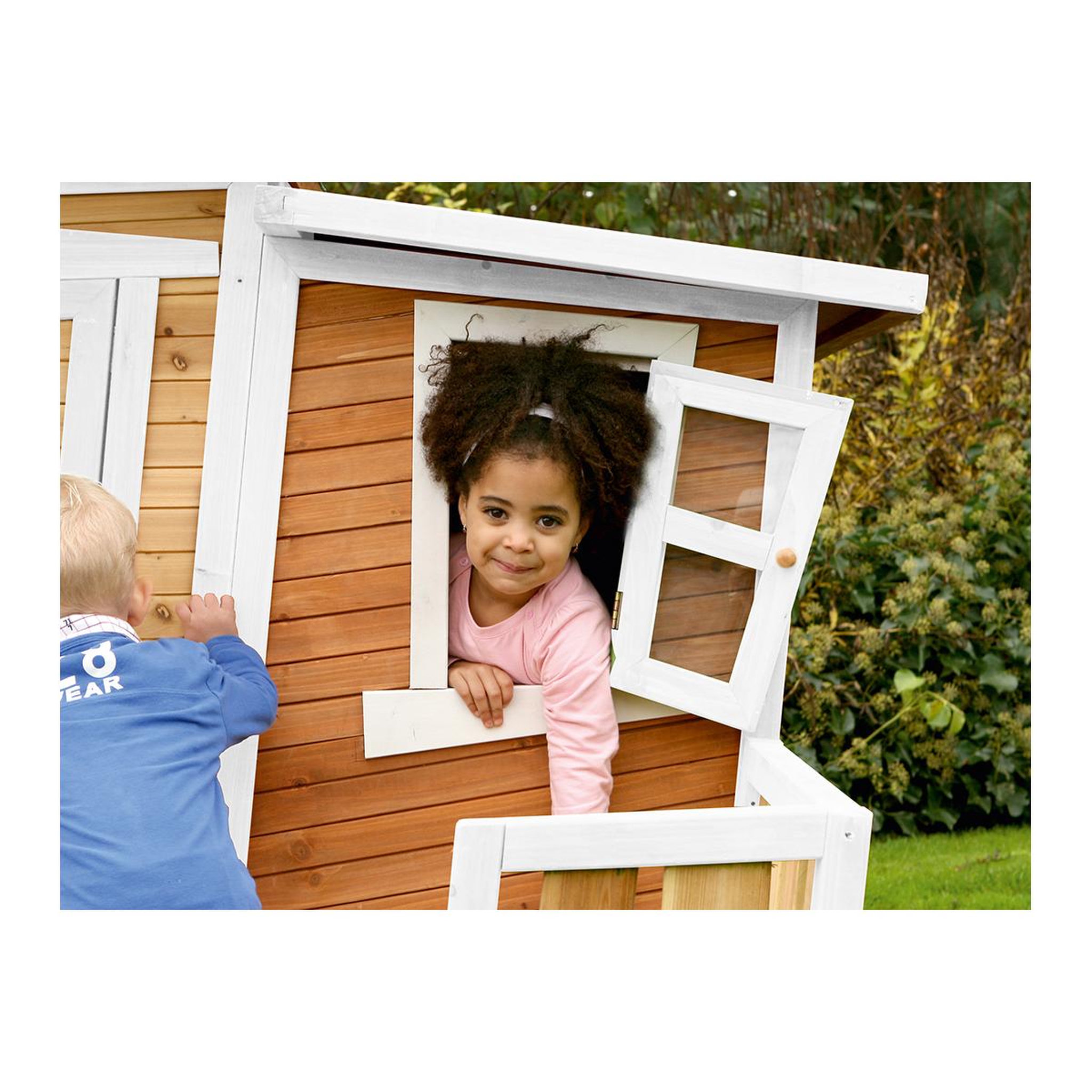 Voir la diapositive 4 : Axi House AXI Cabane enfant LISA Brun Blanc