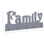 Voir la diapositive 6 : VIDAXL Porte-manteau mural FAMILY Gris 74x29,5 cm
