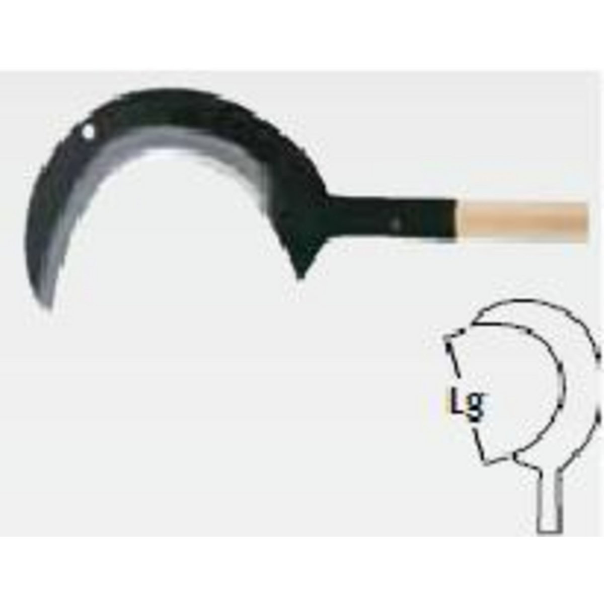 Leborgne Croissant 1 taillant - 24 cm - manche bois certifié PEFC 100% 130 cm