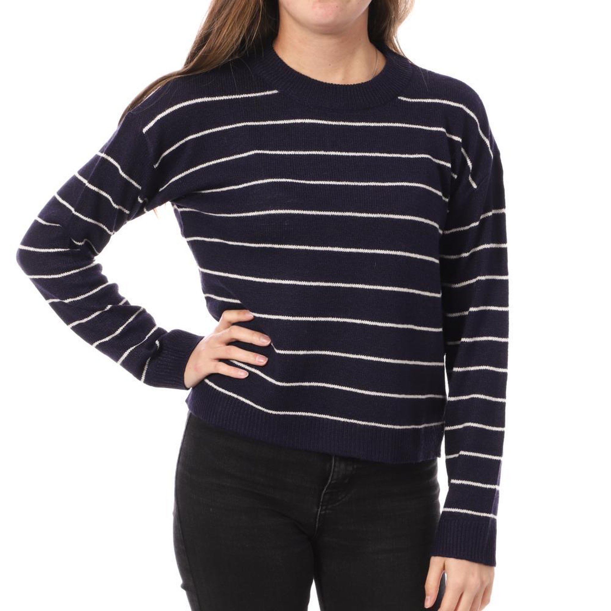 Voir la diapositive 1 : Vero Moda Pull Marine Femme Vero Moda Storm