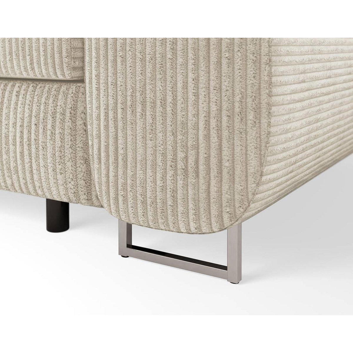 BEST MOBILIER Pablo - canapé droit 2 places avec têtières ajustables - en velours côtelé