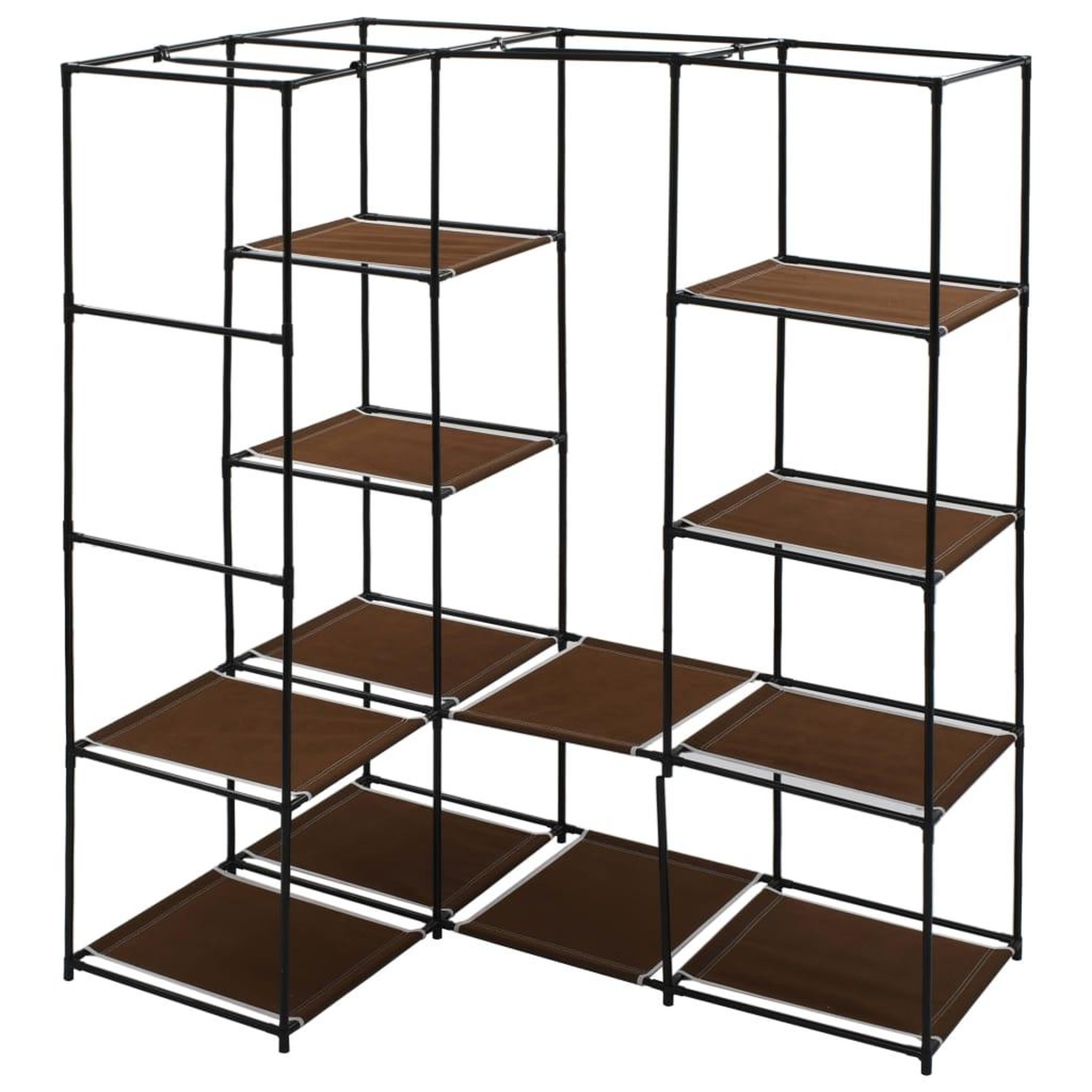 Voir la diapositive 4 : VIDAXL Garde-robe d'angle Marron 130x87x169 cm