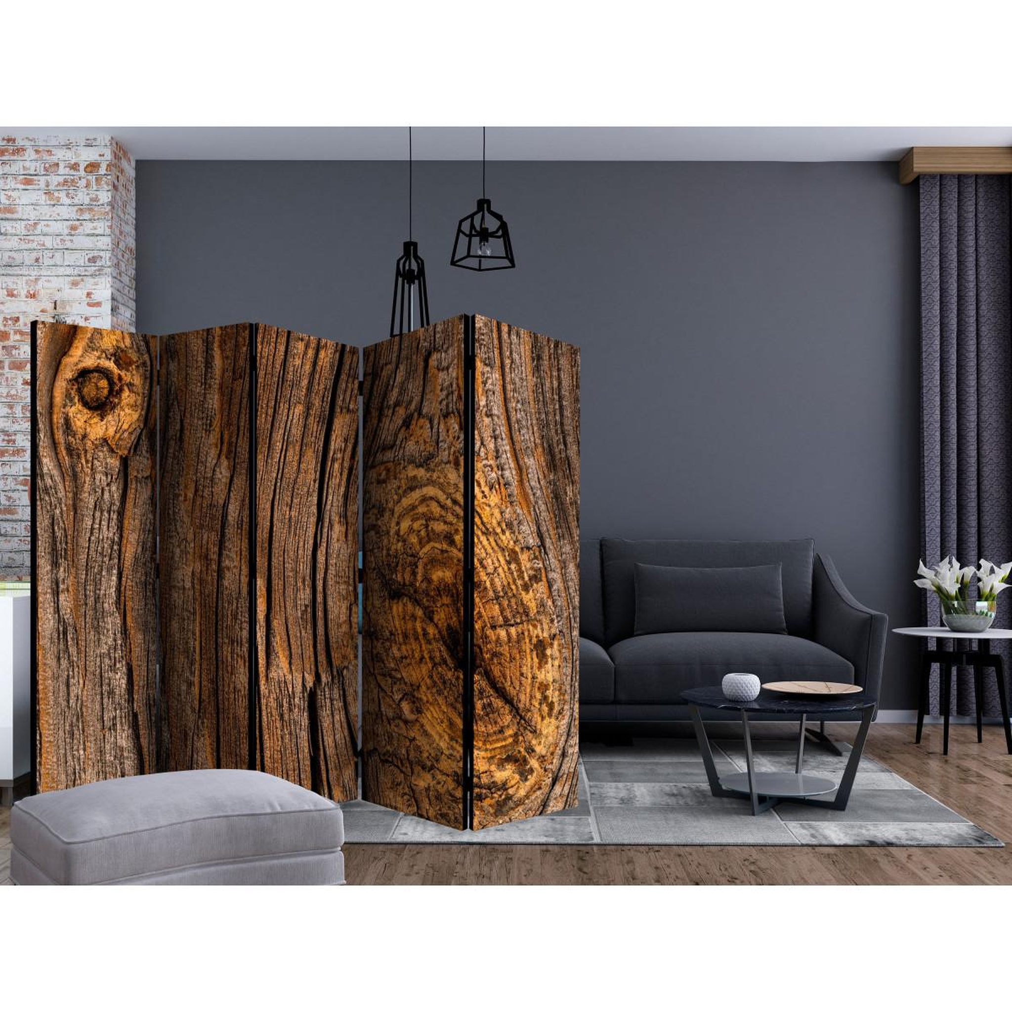 Voir la diapositive 2 : Paris Prix Paravent 5 volets  old tree  172x225cm
