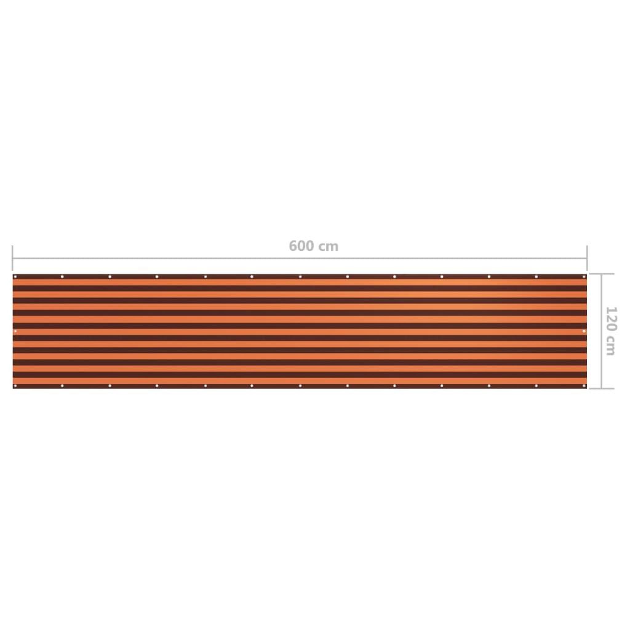 Voir la diapositive 6 : VIDAXL Ecran de balcon Orange et marron 120x600 cm Tissu Oxford