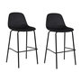 Voir la diapositive 1 : TOILINUX Lot de 2 chaises de bar GIULIA - Noir