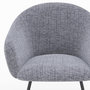 Voir la diapositive 6 : MAISON PAVANE Fauteuil en tissu gris chiné et pieds en métal noir-Socky