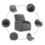Voir la diapositive 5 : VIDAXL Fauteuil inclinable Gris Similicuir